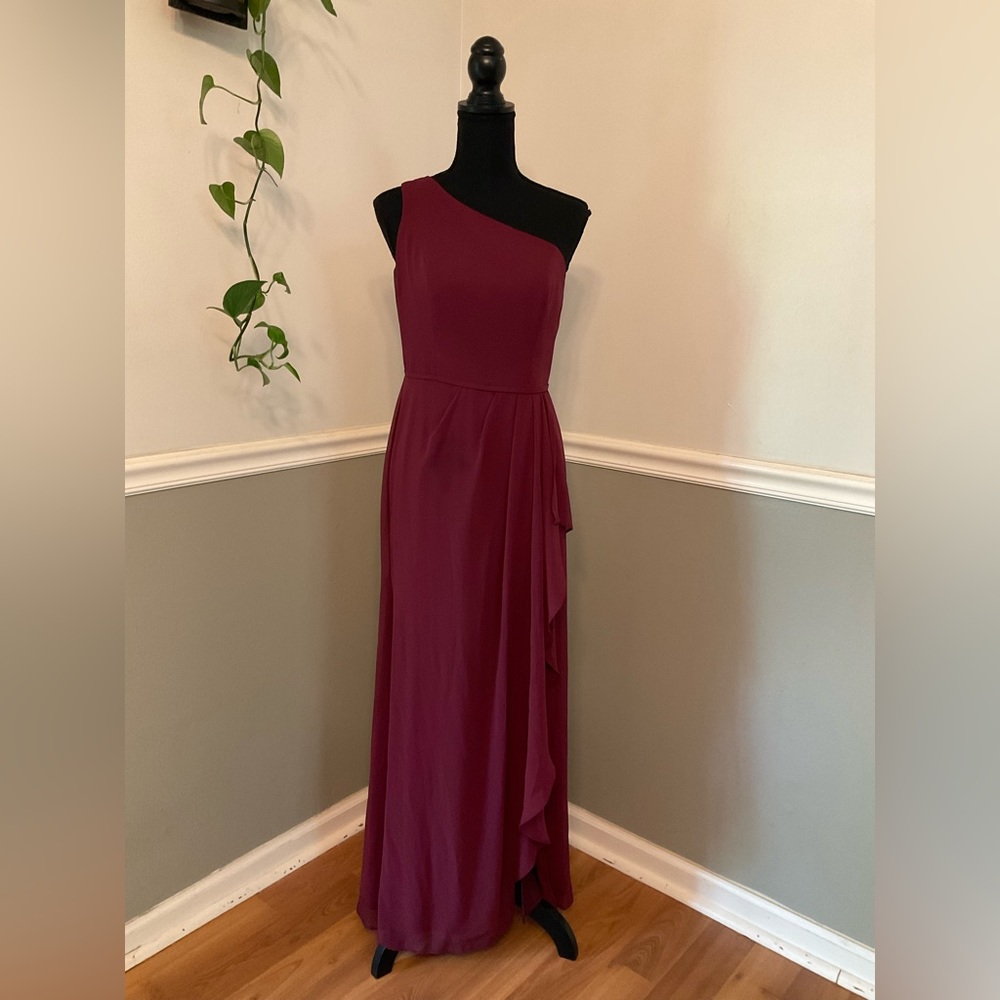 Burgundy Maroon David’s Bridal Gown, size 8